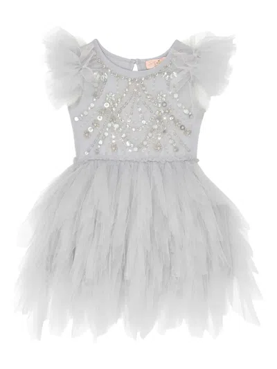 Tutu Du Monde Babies' Hall Of Mirrors Embellished Tulle Party Dress In Gray