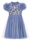 Tutu Du Monde Jardin De Monet Ruffled Floral Dress In Blue