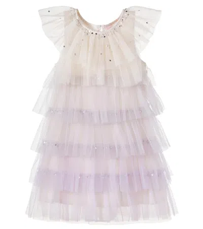 Tutu Du Monde Kids' Josette Sequined Tiered Tulle Dress In Multi