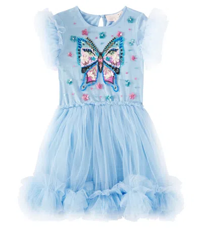 Tutu Du Monde Kids' Kaleidoscope Eyes Tulle Dress In Blau