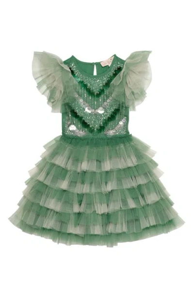 Tutu Du Monde Kids' Embellished Fit & Flare Party Dress In Succulent Mix