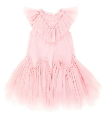 Tutu Du Monde Kids' Lacquer Ruffled Tulle Dress In Pink