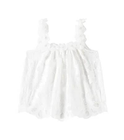 Tutu Du Monde Kids' Kleid Layla Aus Spitze Mit Zierperlen In Weiss