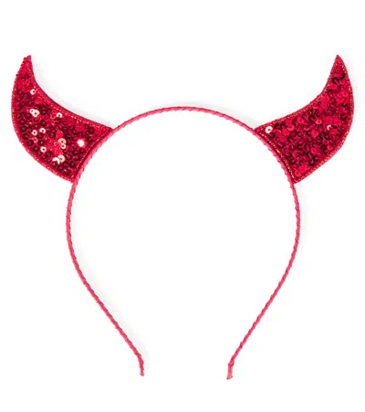 Tutu Du Monde Kids' Little Devil Sequined Headband In Red