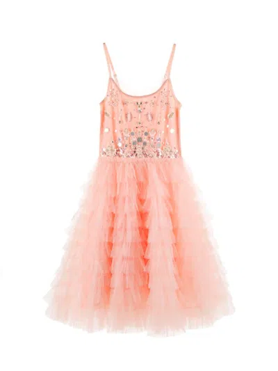 Tutu Du Monde Kids' Crystal Palace Tulle Dress In Cantaloupe