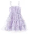 Tutu Du Monde Lola Embellished Tiered Tulle Dress In Purple
