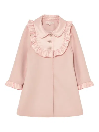 Tutu Du Monde Lone Ranger Ruffle-trimmed Satin-collar Coat In Pink