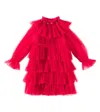 Tutu Du Monde Luminous Ruffled Tulle Dress In Red