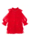 Tutu Du Monde Luminous Ruffled Tulle Dress In Red