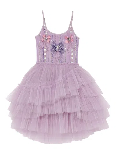 Tutu Du Monde Kids' Masquerade Embellished Tiered Dress In Pink