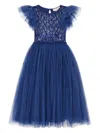 Tutu Du Monde Navy Wisteria Jersey And Tulle Dress In Blue