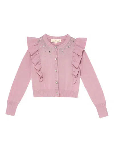 Tutu Du Monde Kids' Morning Dew Embellished Cardigan In Pink