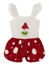 Tutu Du Monde Mushroom-applique Sequin Jumpsuit In White
