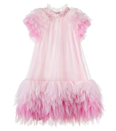 Tutu Du Monde Kids' Ocean Ember Embellished Tulle Dress In Multi