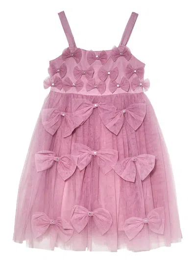 Tutu Du Monde Kids' Papillion Bow-embellished Tulle Dress In Pink