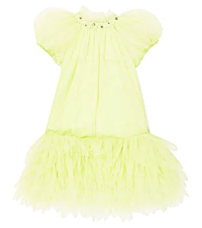 Tutu Du Monde Kids' Patina Ruffled Tulle Dress In Yellow