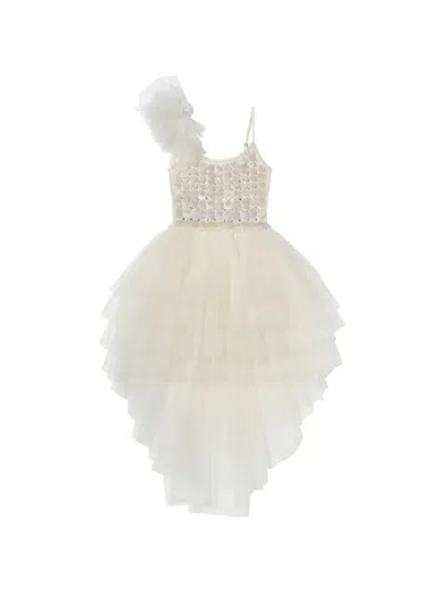 Tutu Du Monde Kids' Pearlescent Treasure Tutu Dress In White