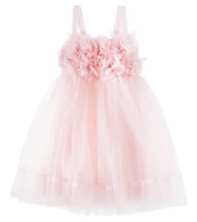 Tutu Du Monde Kids' Peony Ruffled Tulle Dress In Pink