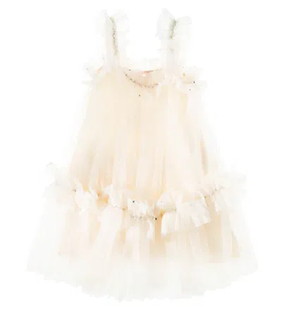 Tutu Du Monde Kids' Petit Four Sequined Tulle Dress In Yellow