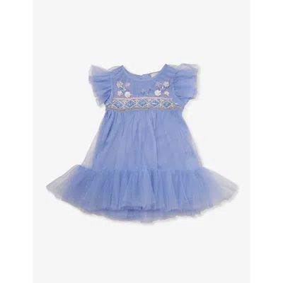 Tutu Du Monde Babies' Sequin Embellished Tulle Dress In Plume