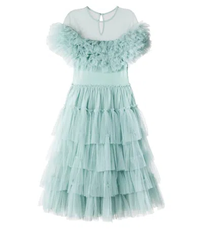 Tutu Du Monde Kids' Pondersoa Ruffled Tulle Dress In Blue