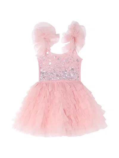 Tutu Du Monde Babies' Premiere Princess Sequin-embellished Ruffled Dress In Pink