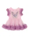 Tutu Du Monde Pretty Papillon Sequin-butterfly Ruffled Tulle Party Dress In Pink