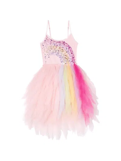 Tutu Du Monde Kids' Rainbow Bright Sequin-embellished Dress In Multi