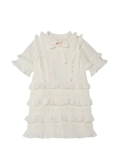 Tutu Du Monde Roseraie Ruffled Tiered Dress In White