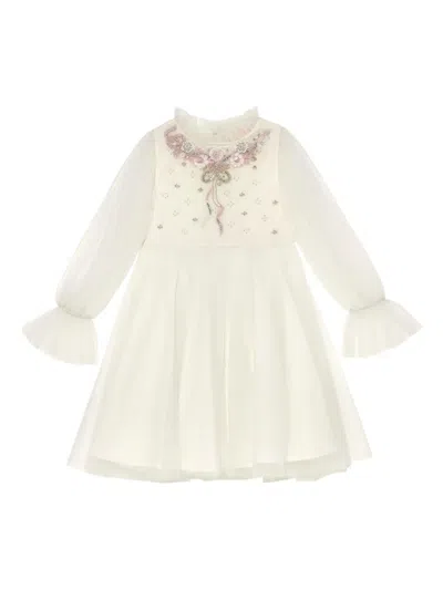 Tutu Du Monde Kids' Rosy Tulle Dress In White