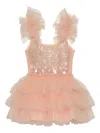 Tutu Du Monde Ruffle-detail Tiered Dress In Pink