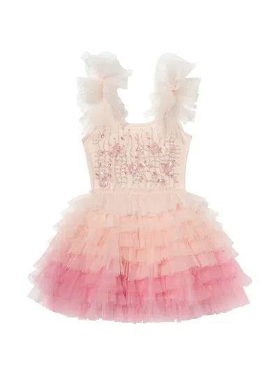 Tutu Du Monde Babies' Ruffled Cascade Dress In Pink