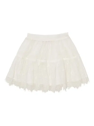 Tutu Du Monde Saloon Lace-trimmed Mini Skirt In White