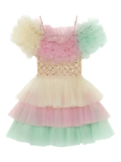 Tutu Du Monde Kids' Sequin-embellished Tulle Dress In Neutral