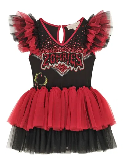 Tutu Du Monde Kids' Sequin-embellished Tulle Dress In Red