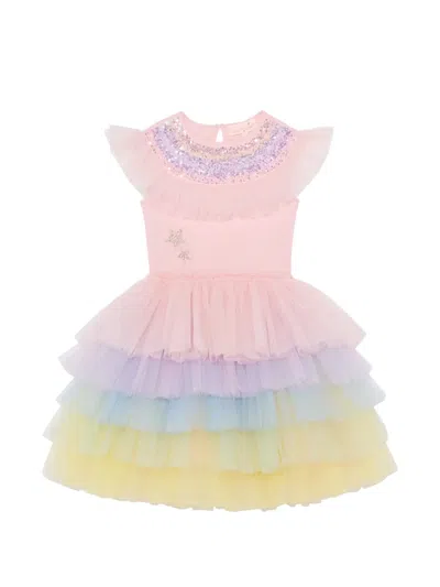 Tutu Du Monde Kids' Sequin-embellished Ruffled Dress In Multi