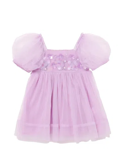 Tutu Du Monde Babies' Sequin-embellished Tulle Dress In Purple