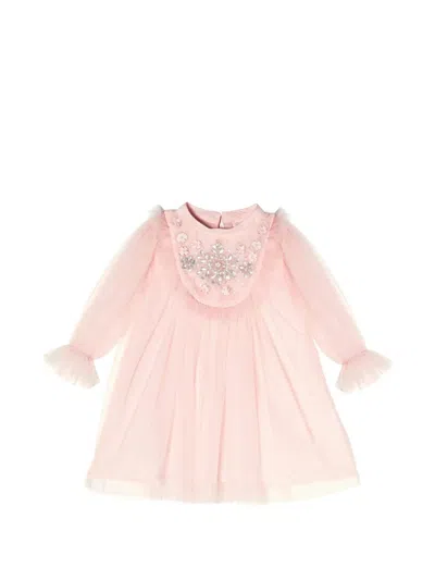 Tutu Du Monde Babies' Sequin-embellished Tulle-panelled Dress In Pink