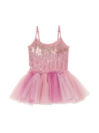 Tutu Du Monde Babies' Shirley Sparkle Sequin-embellished Tulle Dress In Pink