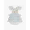 Tutu Du Monde Illusion Blue Starry Delight Sequin And Bead-embellished Tutu Tulle Dress 2-11 Y In Illusion Blue