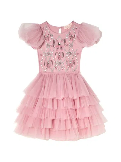 Tutu Du Monde Kids' Sugar Snow Crystal-embellishment Dress In Pink