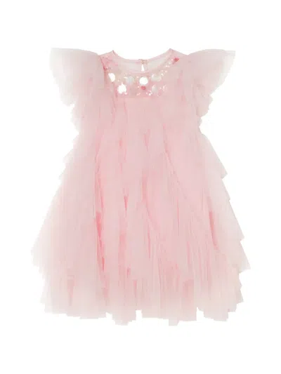 Tutu Du Monde Kids' Sunset Tulle Sequin-embellished Ruffled Dress In Pink