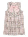 Tutu Du Monde Texas Hold'em Bow-embellished Tweed Dress In Pink