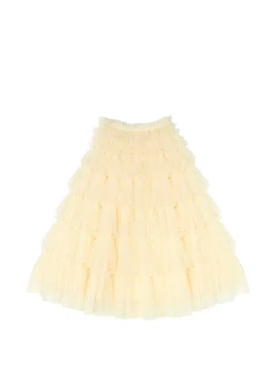 Tutu Du Monde Kids' Tiered Ruffled Skirt In Yellow