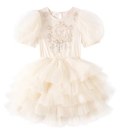 Tutu Du Monde Kids' Trinket Cotton Jersey And Tulle Dress In Pink