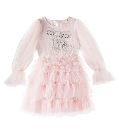 Tutu Du Monde Kids' Tulle And Jersey Dress In Pink Cloud