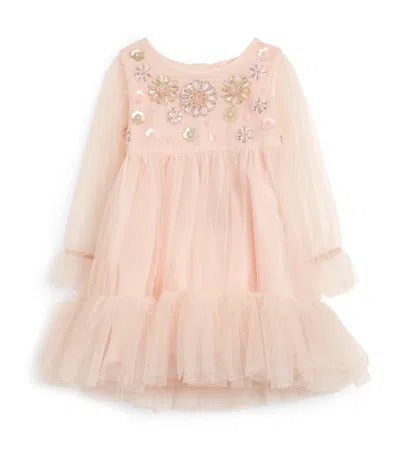 Tutu Du Monde Kids' Tulle Re-blossom Dress In Ivory