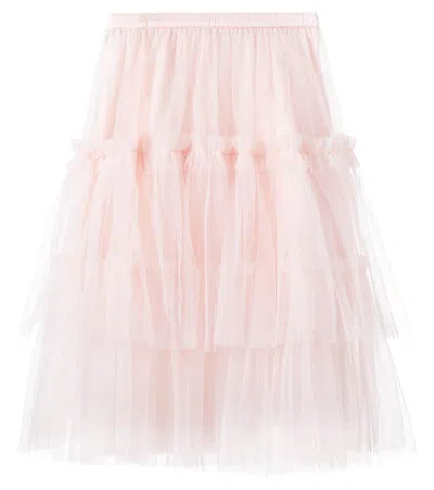 Tutu Du Monde Kids' Vivienne Tiered Tulle Skirt In Almond