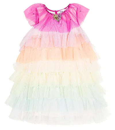 Tutu Du Monde Kids' X Trolls Rageous Tulle Dress In Fuchsia Mix