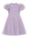 Tutu Du Monde Yasmin Embellished Floral Tulle Dress In Purple